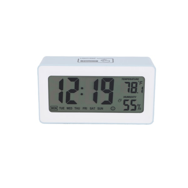 5 tommers smart LCD elektronisk klokke skrivebord med vekkerklokke lysende lat elektronisk klokke multifunksjonell fast klokke (blå)