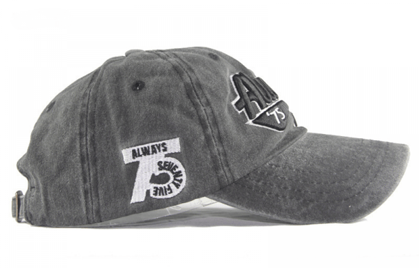 Baseballcaps vasket full caps frynsete solhatt herre og dame Blå Blue
