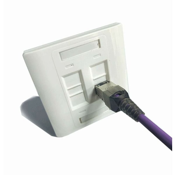 2 stk. værktøjsfri RJ-45 Cat6/6A modulært feltstik, skærmet Cat6A RJ45 til 23-26AWG installationskabel