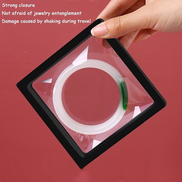 5 dele (sort) flydende udstillingsmontre, 3D-gennemsigtige displaystativer