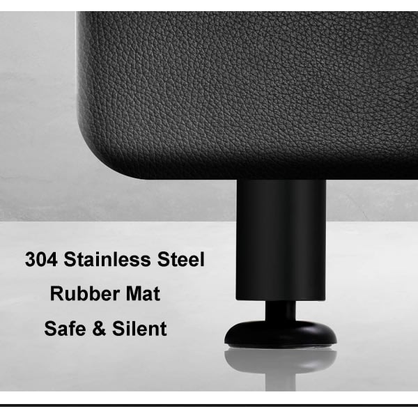 4X Möbelben i stål, Svarta, 80 mm bordsben i rostfritt stål Kontorssoffa Ben Möbelben