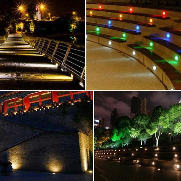 LED 3W Maisemavalot Vedenkestävä Lattiavalo, Portaiden Maisemavalaistus, Ajorata, Ulko-piha Lämmin