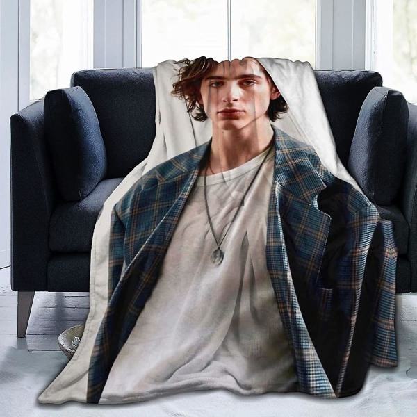 Timothee Chalamet Fleecefilt Sengesæt Let Super Blød Hyggelig Luksus Sengesæt Mikrofiber -t212 50x40in 125x100cm