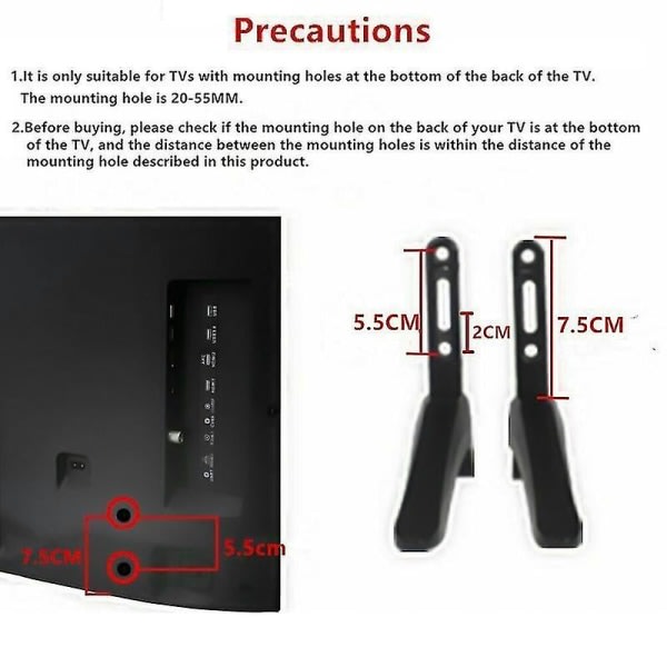 Universal TV-stativ basefeste for 32-65 tommer Samsung