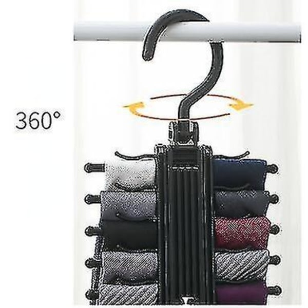 Creative 360 ​​graders roterende 20 slipsställ organisator Halsband Slipsbälte Halsdukar Halkskyddshållare