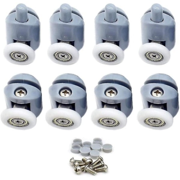 Dusjdørruller 8 deler Dusjdørruller Skyvedusjdør Ruller Dusjveggruller for bad Dusjdør 23mm--