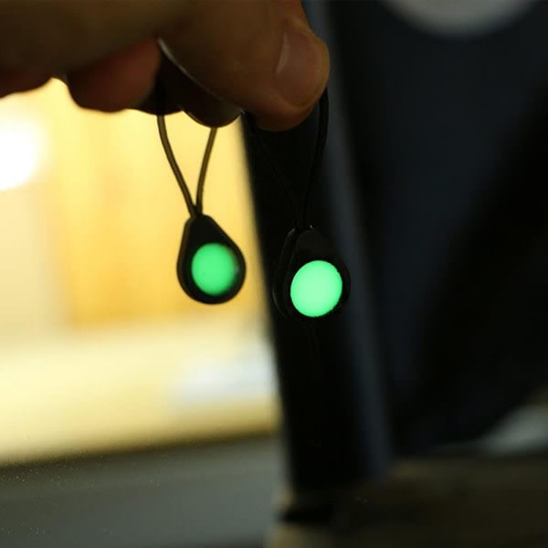 10-pak Praktiske Glow-in-the-Dark Lynlåsdragere Sort