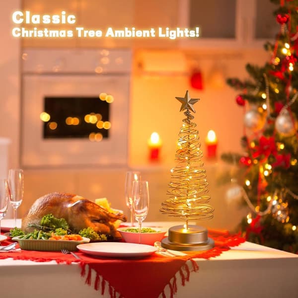 Stämningsbelysning - Bordslampa i form av en julgran - Mini julgran - 12*12*33cm - Dekorativ belysning för sovrummet