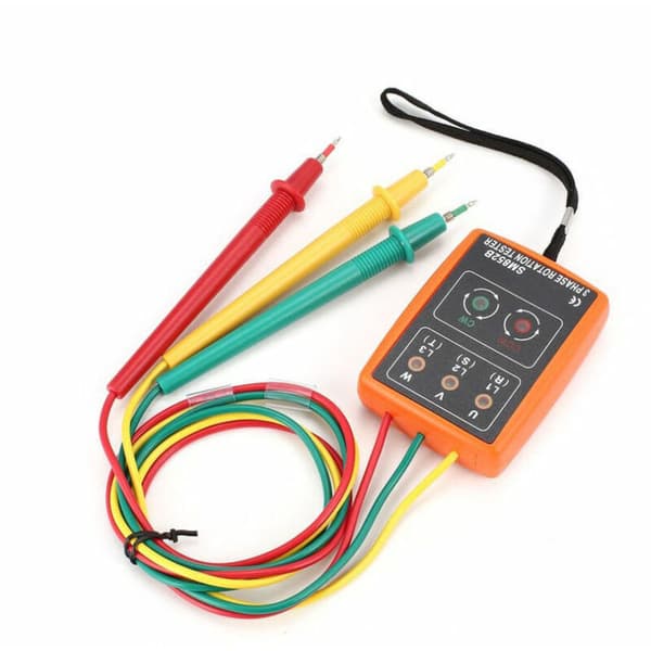 SM852B 3-Phase Rotation Tester Digital Phase Indicator Detector LED Buzzer Phase Sequence Meter_yux