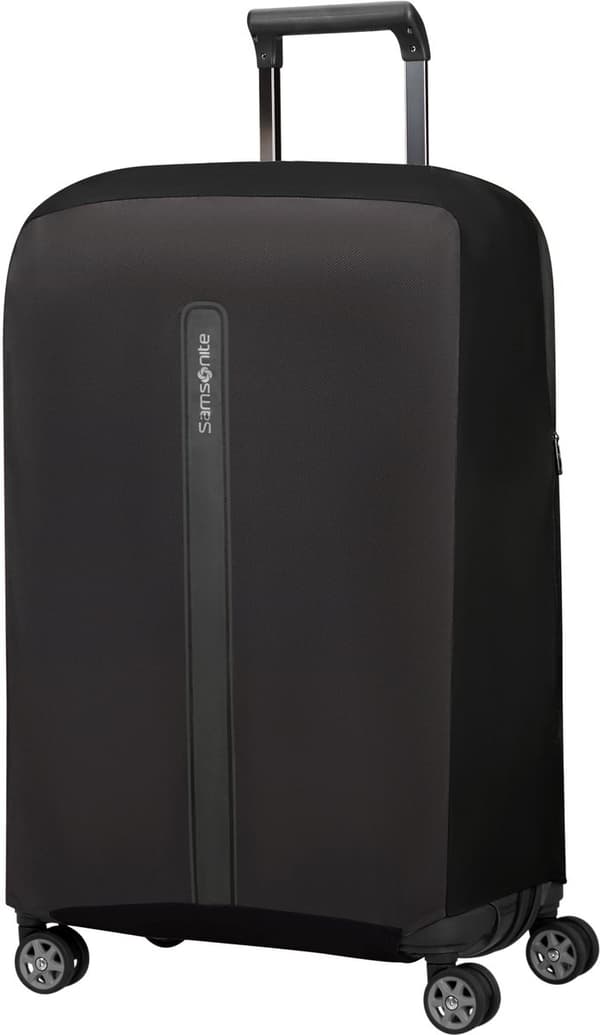 Samsonite hopfällbart bagageskydd, skyddande resväskfodral för 60-70 cm bagage, elastiskt repskydd för resor, svart, storlek M