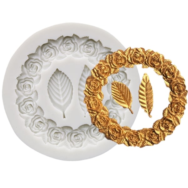 2 stk rosenkransblad kransblad form
