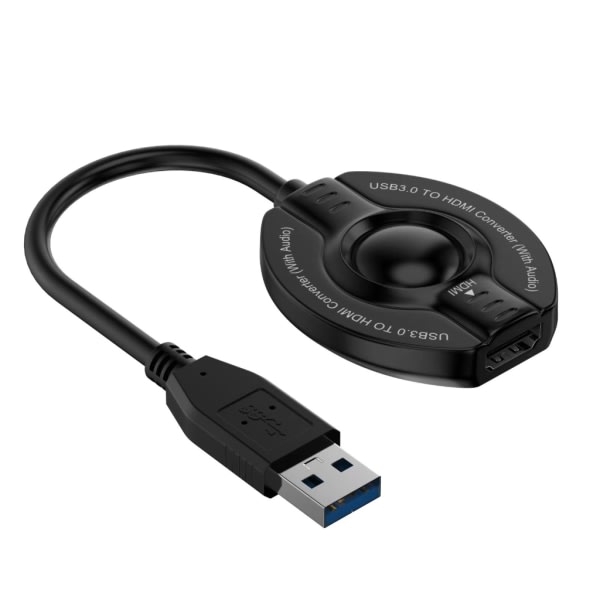 USB3.0 til HDMI-kompatibel adapter USB 2.0 til HDMI-kompatibel 1080P/60Hz adapterkonverterer for PC TV-projektor