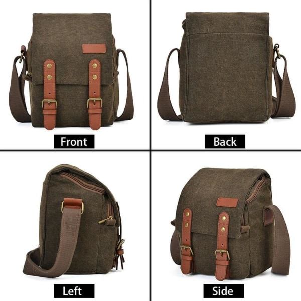 Caden N1 Kameraväska Retro Canvas Kaffe 18x12,5x21cm Kaffe