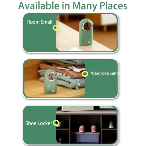 Bärbar USB uppladdningsbar kylskåp, återanvändbar, livsmedelsförlängningsrenare för kylskåp, bil, garderob, garderob