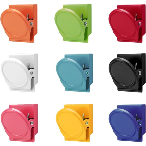 Magneettiset jääkaappiklipit 9 kpl, Vahvat Valkotaulumagneettiset Värilliset Mag
