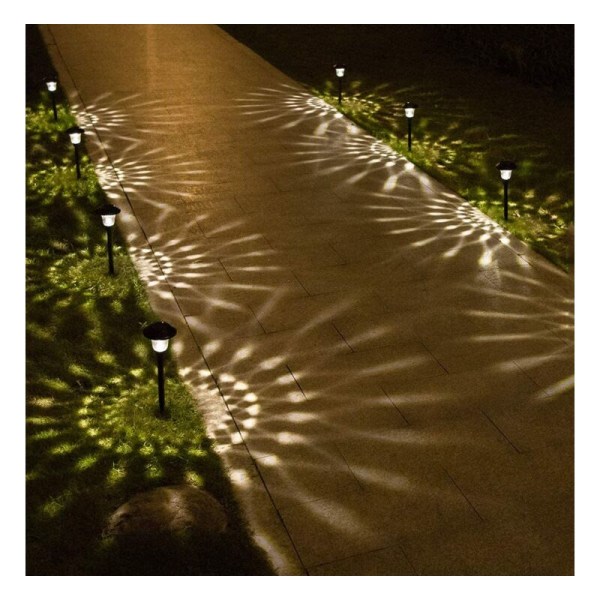 LED-gräsmatta Gräsmatta Vattentät Trädgård Solljus Vit Vit Dekorativ Pelare Utomhuspelare Ljus Villa Gräsmatta [Energiklass A] 6st