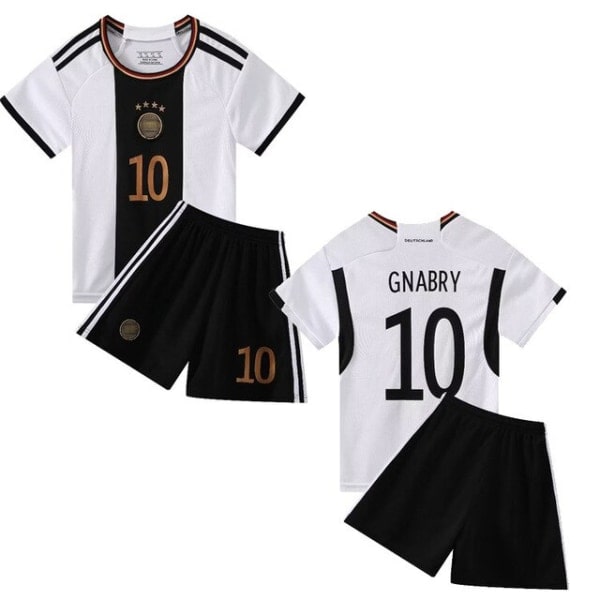 Uusi kesäasu lapsille nro 10 Gnabry jalkapallovaatteet 26 (140-145CM)