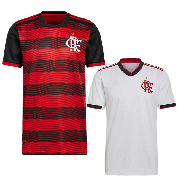 22-23 Brasilien Flamengo T-shirt fotbollströja Vuxna pojkar XXL röd 18 barn vit