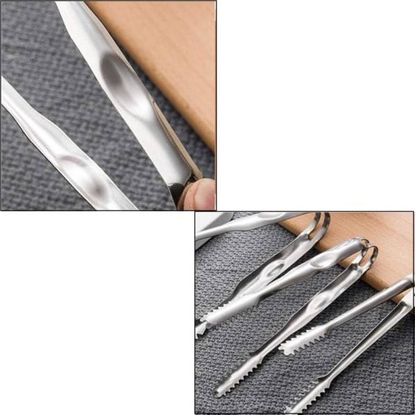 TG 2-pack Grilltång Rostfritt Stål Mini-tång Används för Lättlagad Grillbuffé Isbitar Ugn (6” och 8”)