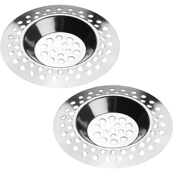 2 Disk Sil, Vask Plugg, Deksel, Rustfritt Stål Vask Sil, Rustfritt Stål Vask Plugg, Diameter 75 mm