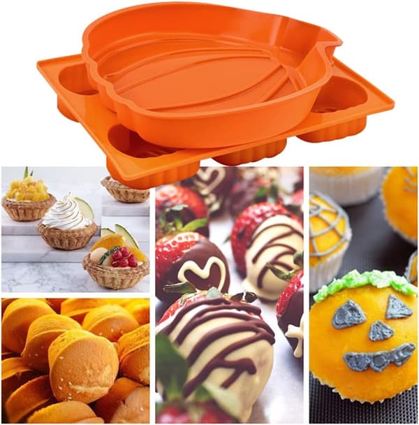 Halloween silikonformar – pumpa, 3D-tårta, choklad, non-stick bakform