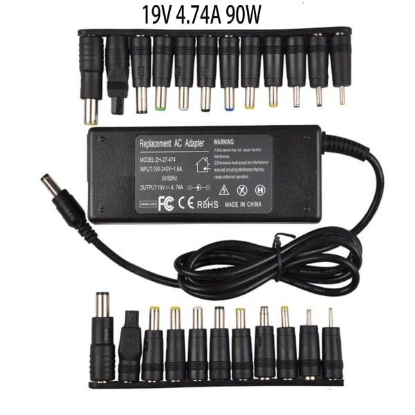 19V 4,74A 90W Universal Laptop Strömadapter för Acer för Dell för HP Bärbar dator med 23 kontakter