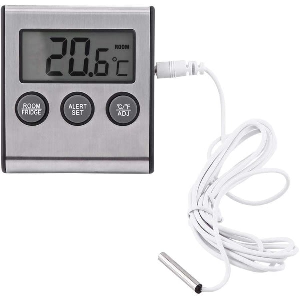 Galaxy Digital Kühlschrank -Termometer -50 ~ 70 ℃ Gefrierschrank Elektronisk termometer (svart) Svart
