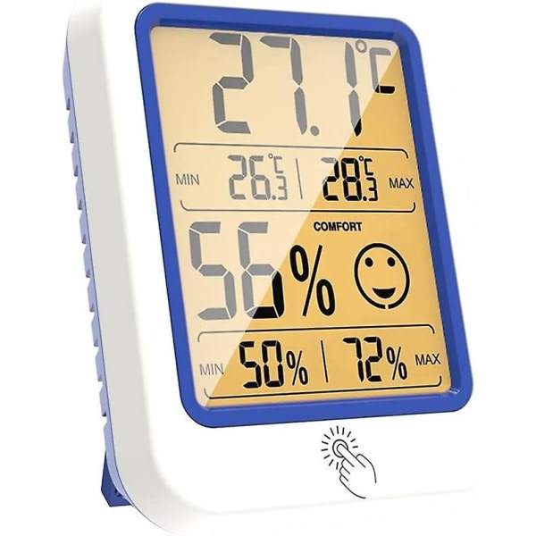 Lcd digital termometer Hygrometer Temperaturmätare Hygrometer Hemgjord baggrundsbelysning