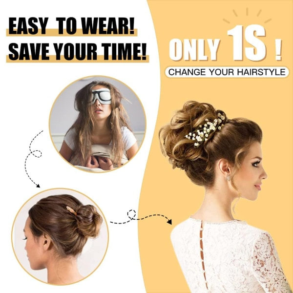 TG Updo-hiuslisäke (vaalea ruskea sekoitus luonnollinen vaalea)