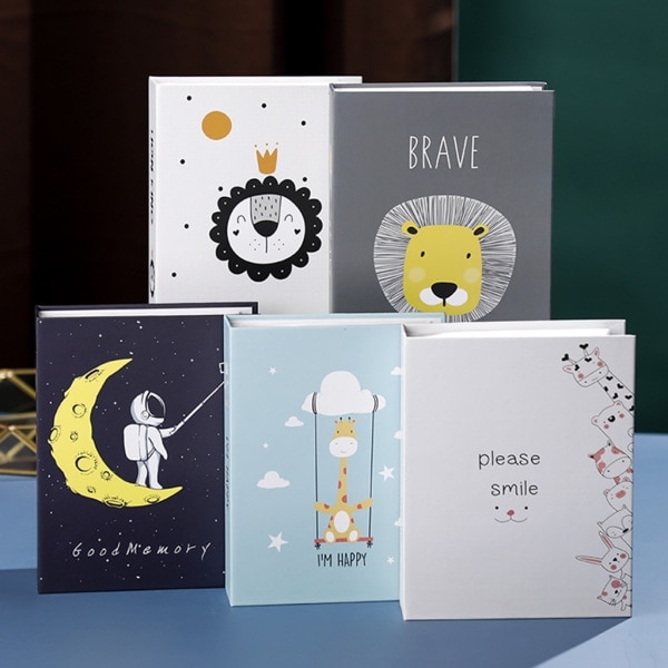 Piirretty 7\" Print Perhekuva Scrapbook Album 100 kuvaa Muistoalbumi Koti Sisustus null - Piirretty kissa