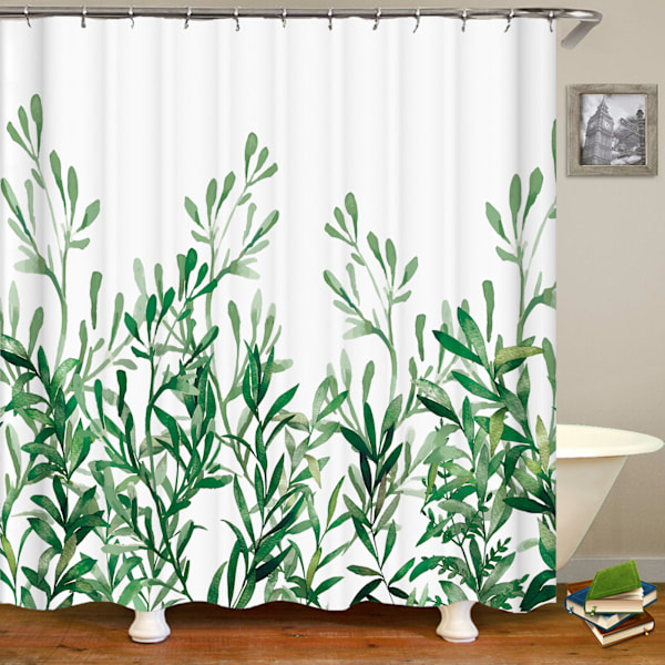 Sininen polyesterikankaasta valmistettu suihkuverho, Virgin Forest T-07 T-07 180x200cm