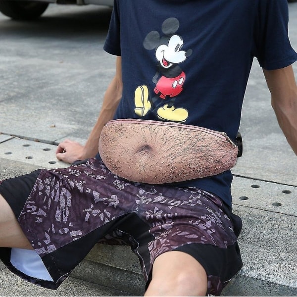Mode Pappa Väska Liten Storlek Öl Fett Mage Hip Shape Resa Midjeväska Fanny Pack