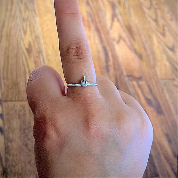 Sød sjov ring, nyhed form mellemfinger ring smykker til kvinder piger, mode ringe gave 7