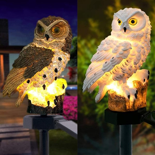 Owl Shape Light LED Outdoor aurinkoenergialla toimiva puutarha Vattent?t