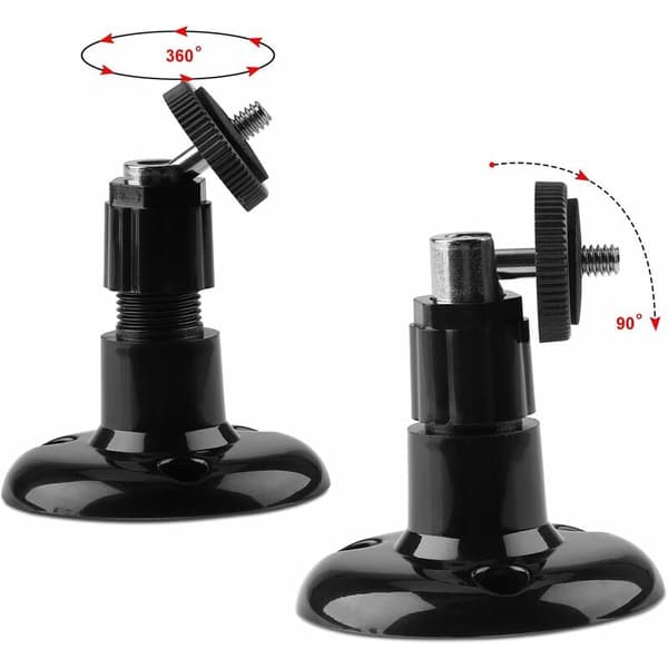 (2-pack) Väggfäste för inomhus-/utomhussäkerhetskamera, justerbart takfäste för Arlo, Arlo Pro och andra kompatibla modeller (svart)
