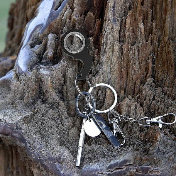 Nyckelring, Spinner Fidget Ring Leksak, Nyckelspinner, Snurrande Nyckelring