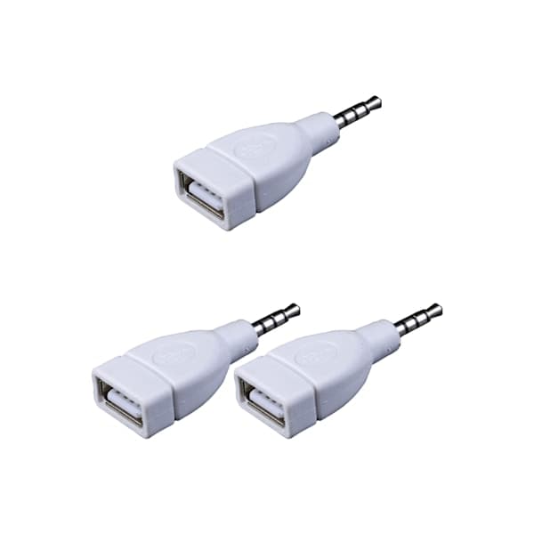 Lydkonverterer 3,5 mm AUX Hann til USB 2.0 Hunn Kontakter for Musikkavspilling 2 stk 2pc