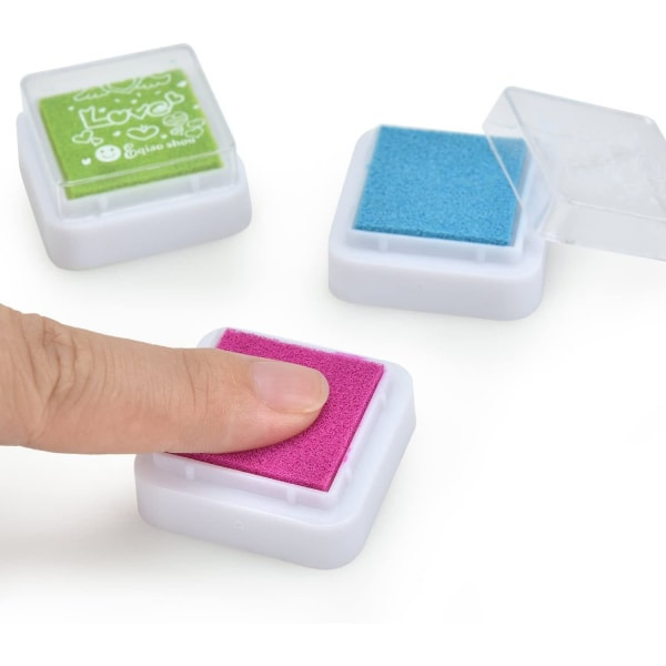 [24 färger] Bläckdyna för pappershantverk DIY Fingeravtryck Skrapbok