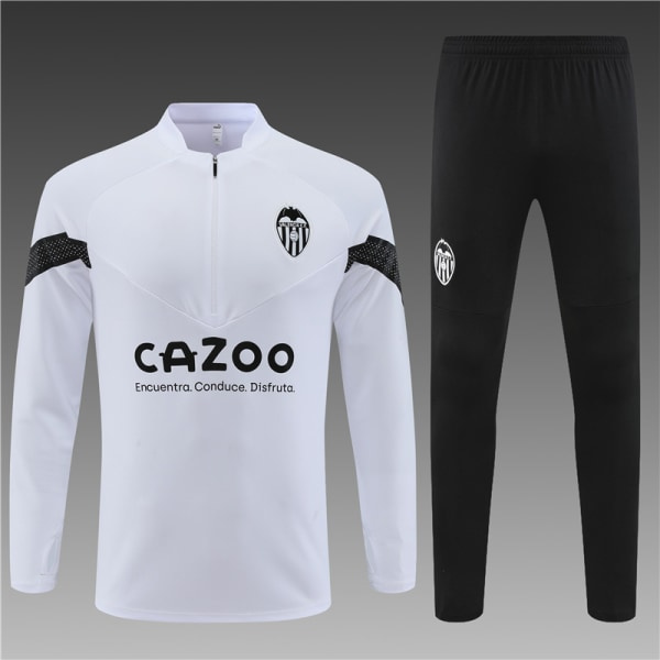 22-23 Uusi Kausi Valencia Aikuisten/Lasten Pitkähihainen Jersey Setti valkoinen 14#