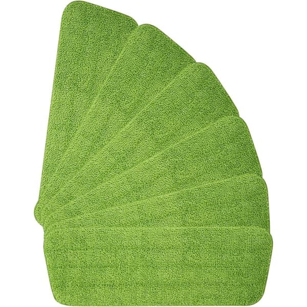 6 stk. Moppe Erstatningspuder, Mikrofiber Spraymoppepuder til Spraymopper, 42*14cm (Grøn)_yux