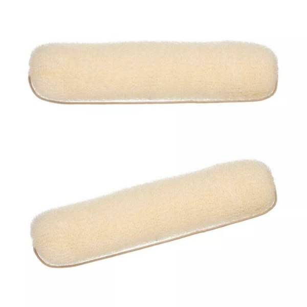 TG Hair Bull Maker Svamp Bump Up Style Roll Tuck Donut Updo Fransk Twist 2ST Beige 10CM 9g