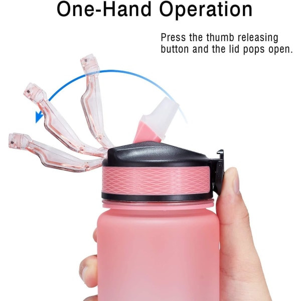 1000 ml vuotamattomat juomapullo, urheiluvälipullot suolalla (musta)