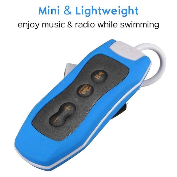 Vattentät Simning Mp3-spelare Radio med hörlurar