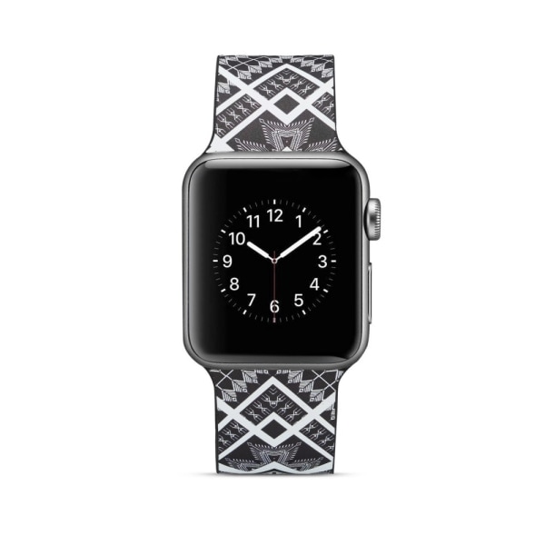 Silikon urrem til Apple Watch 4 44mm, 3/2/1 42mm - Quadrangl multifarvet
