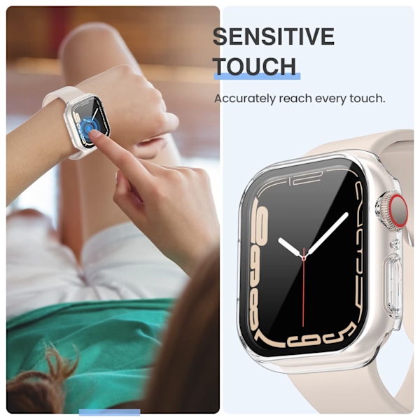 3 stk. skjermbeskyttere kompatible med Apple Watch Series 6/5/4/SE med herdet glass, støtsikkert deksel for iWatch 40mm 40mm 40mm Black and clear and rose gold