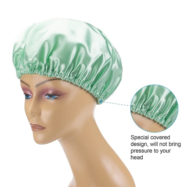 TG Et pakke med duschmössor for kvinder, återanvändbar EVA cap, dobbelt