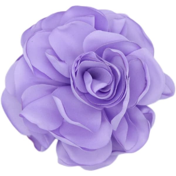 Tyg Stor Rosblomma Brosch Blom Brosch LILAK