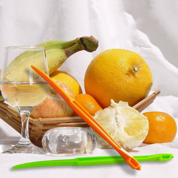 Galaxy Lang appelsinskaler i plast frugt- og grøntsagsskärare 2 stk (appelsin) Orange