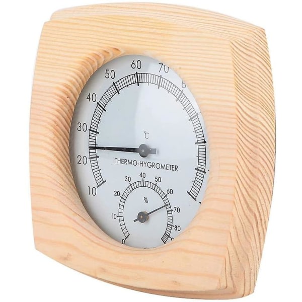 Ny bastu termo-hygrometer lyxig ensidig watch