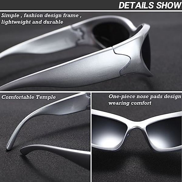 Omslutande Mode Solglasögon för Män Kvinnor Swift Oval Dark S
